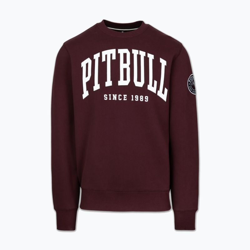 Vyriškas džemperis Pitbull Norton Crewneck dark burgundy 4