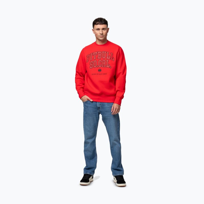 Vyriškas džemperis Pitbull So Cal Crewneck fluorescent/red 2