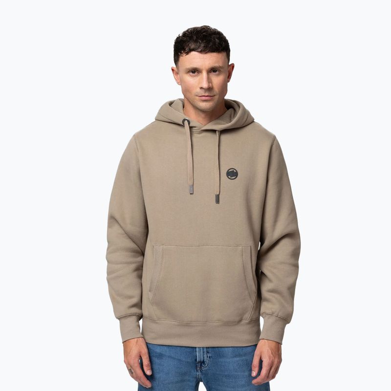 Vyriškas džemperis Pitbull Small Logo Hooded pale sand