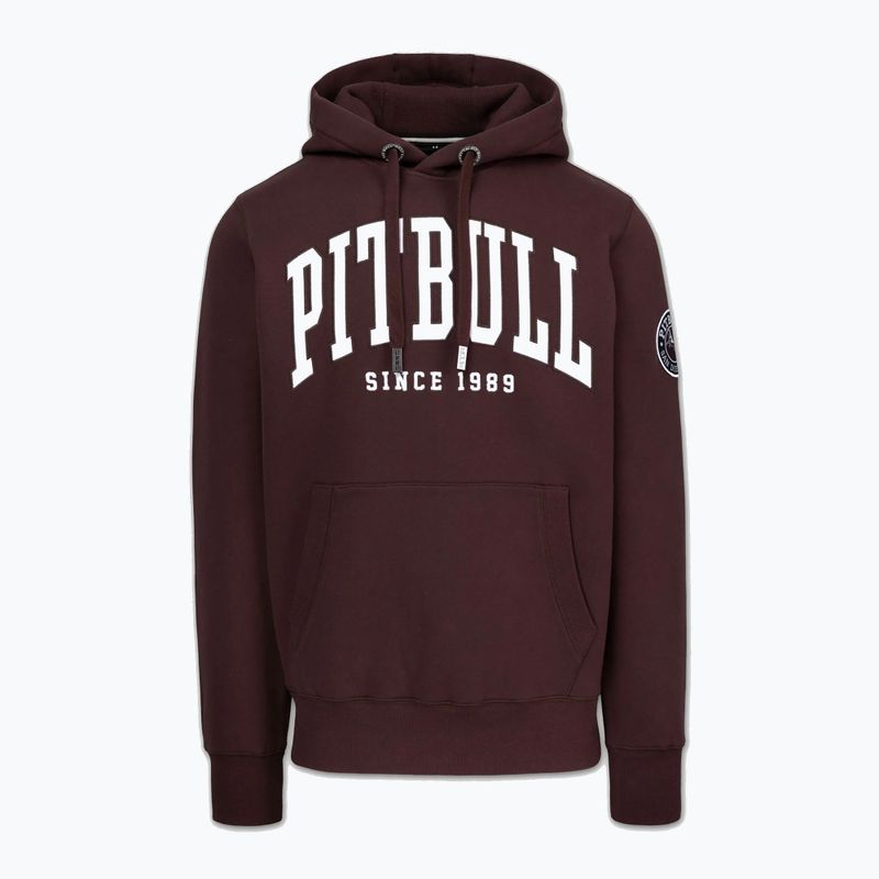 Vyriškas džemperis Pitbull Norton Hooded dark burgundy 4