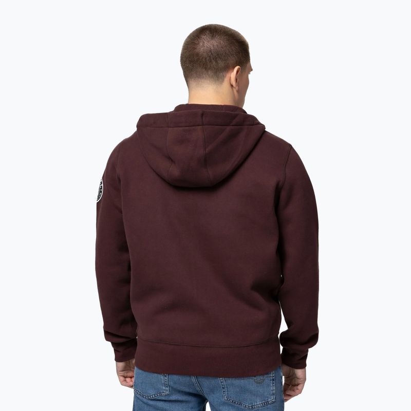 Vyriškas džemperis Pitbull Norton Hooded Zip dark burgundy 3