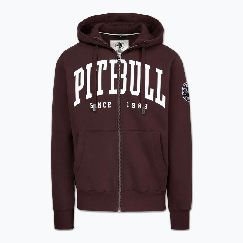 Vyriškas džemperis Pitbull Norton Hooded Zip dark burgundy 5