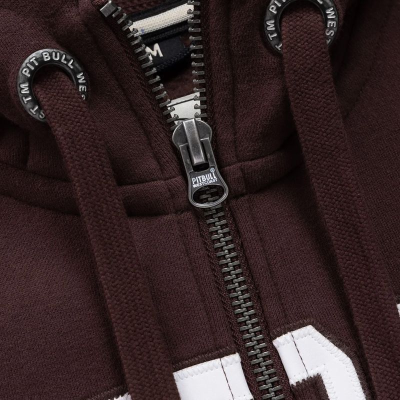 Vyriškas džemperis Pitbull Norton Hooded Zip dark burgundy 7