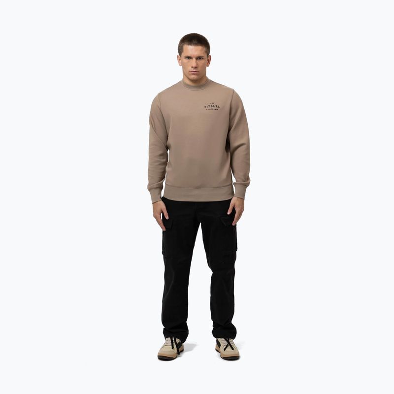Vyriškas džemperis Pitbull Sampson Crewneck Sweatshirt pale sand 2