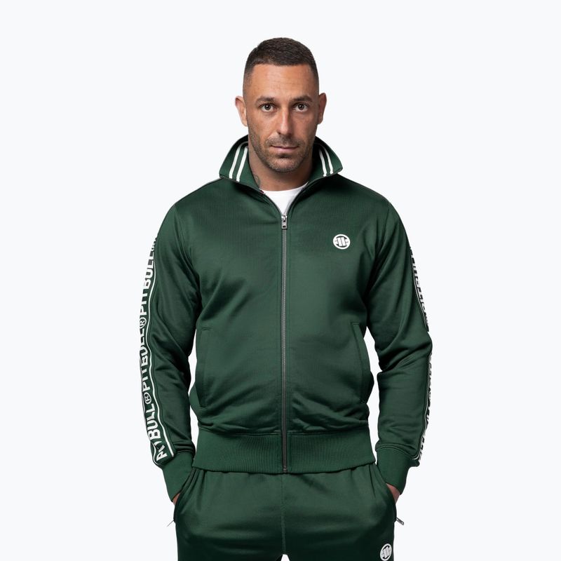 Vyriškas džemperis Pitbull Trackjacket Tape Logo Terry Group bottle green
