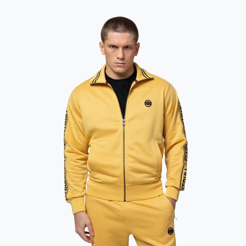 Vyriškas džemperis Pitbull Trackjacket Tape Logo Terry Group pale yellow