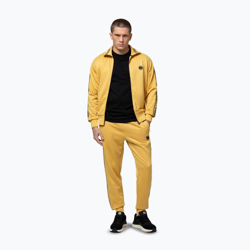 Vyriškas džemperis Pitbull Trackjacket Tape Logo Terry Group pale yellow 2