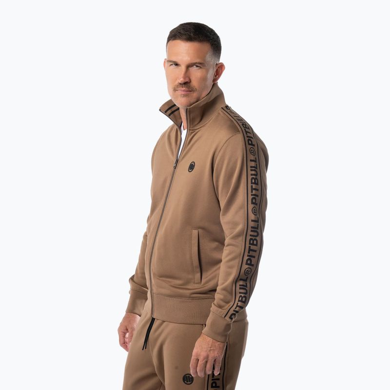 Vyriškas džemperis Pitbull Trackjacket Tape Logo Terry Group coyote brown 3