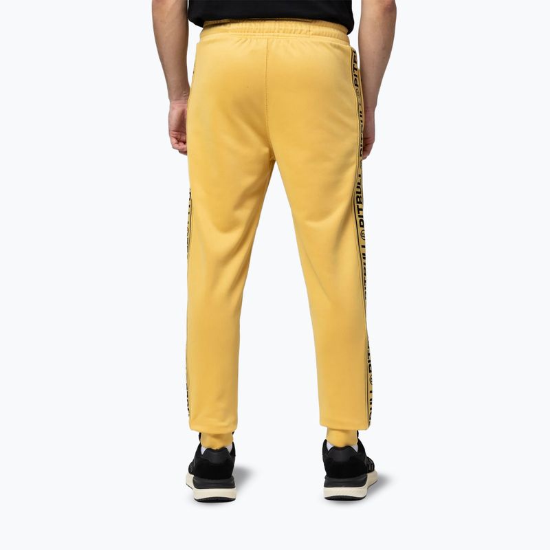 Vyriškos kelnės Pitbull Trackpants Tape Logo Terry Group pale yellow 3