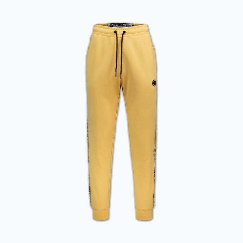 Vyriškos kelnės Pitbull Trackpants Tape Logo Terry Group pale yellow 5