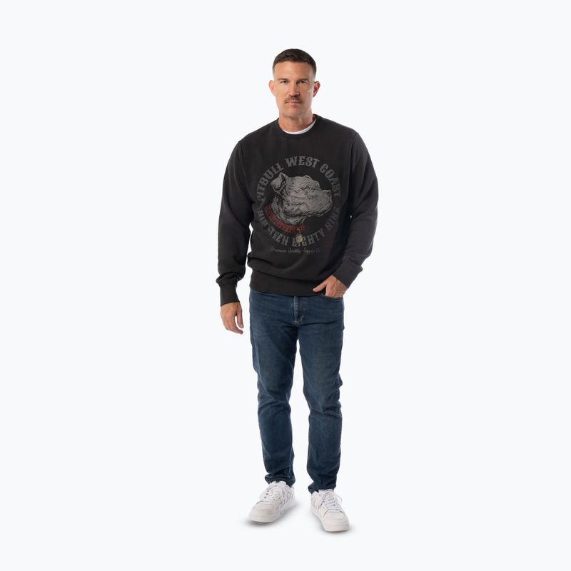 Vyriškas džemperis Pitbull Strenght & Respect Crewneck washed dark graphite 2