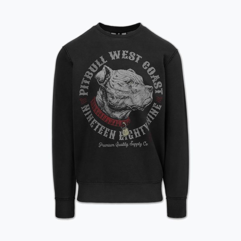 Vyriškas džemperis Pitbull Strenght & Respect Crewneck washed dark graphite 5