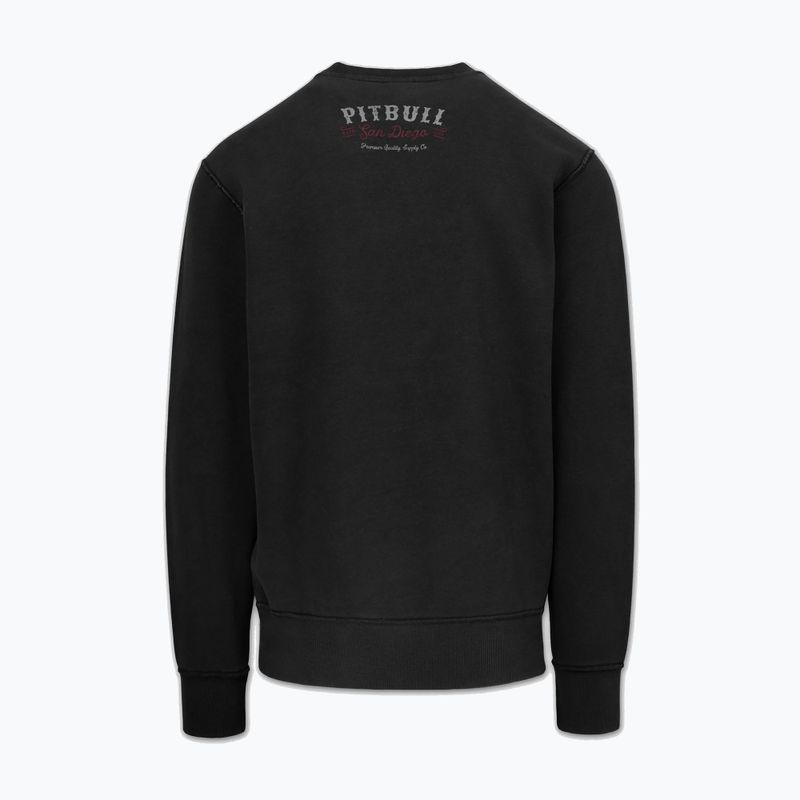 Vyriškas džemperis Pitbull Strenght & Respect Crewneck washed dark graphite 6