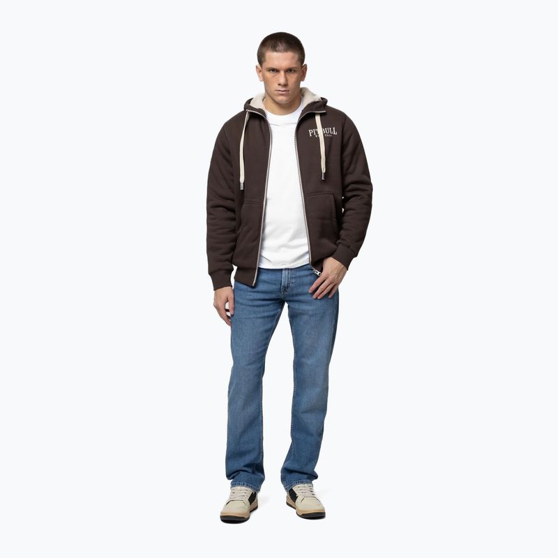 Vyriškas džemperis Pitbull Ruffin Detroit Hooded Zip dark chocolate 2