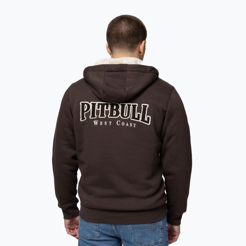 Vyriškas džemperis Pitbull Ruffin Detroit Hooded Zip dark chocolate 3