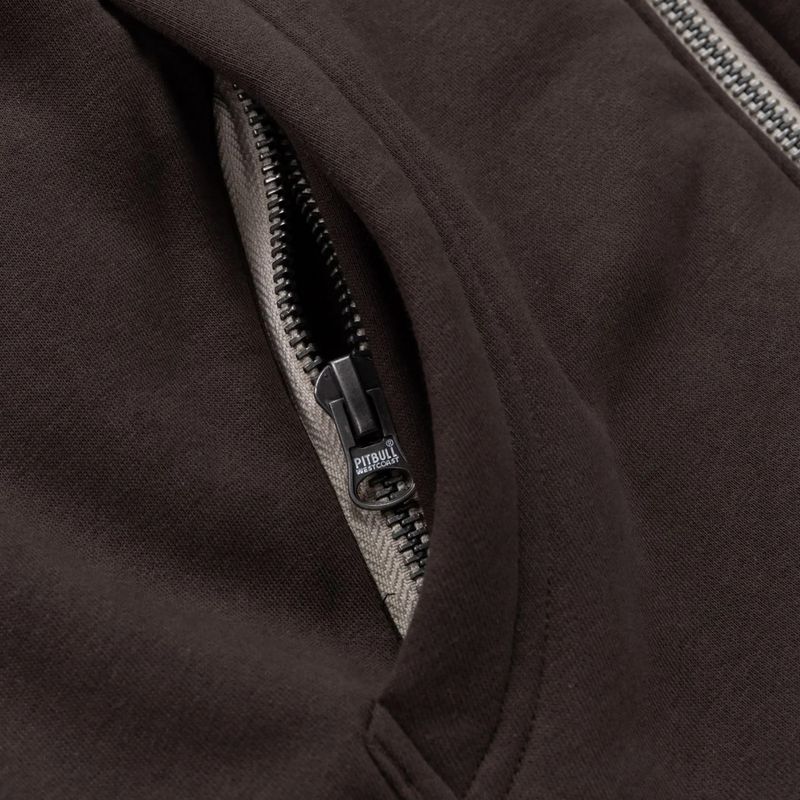 Vyriškas džemperis Pitbull Ruffin Detroit Hooded Zip dark chocolate 12