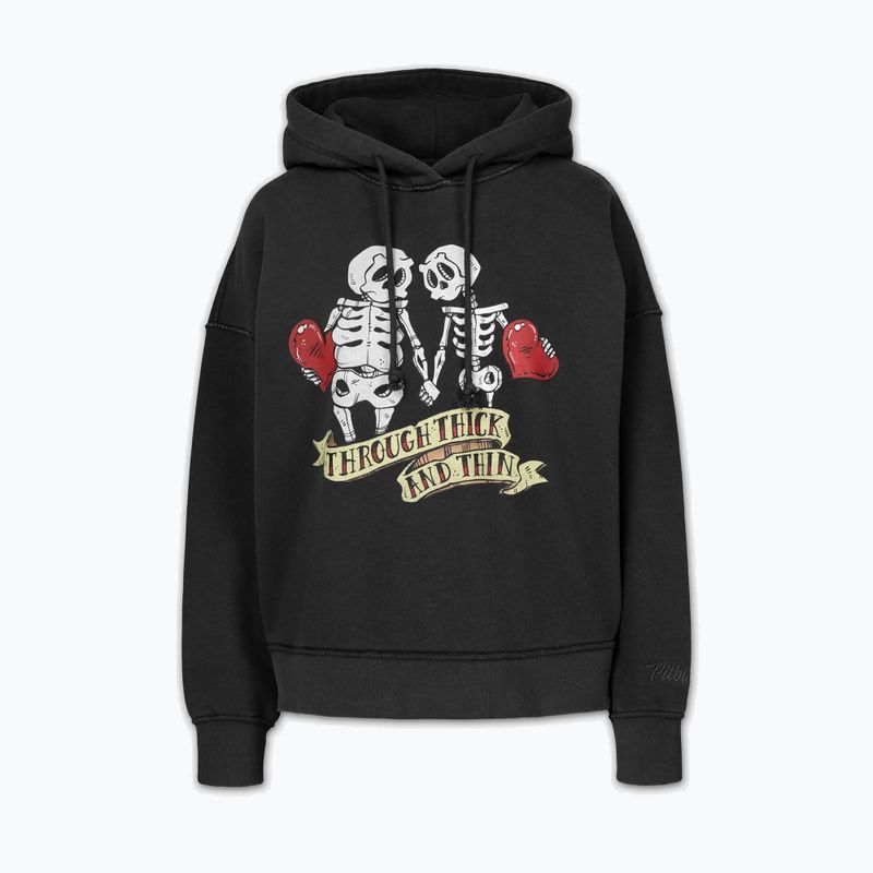 Moteriškas džemperis Pitbull Thick & Thin Hooded dark graphite 4