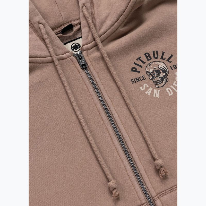 Moteriškas džemperis Pitbull Skull Surf Hooded Zip chocolate mousse 9