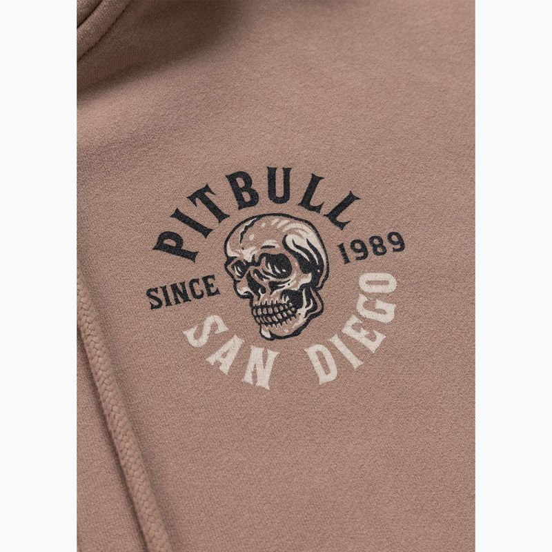 Moteriškas džemperis Pitbull Skull Surf Hooded Zip chocolate mousse 10
