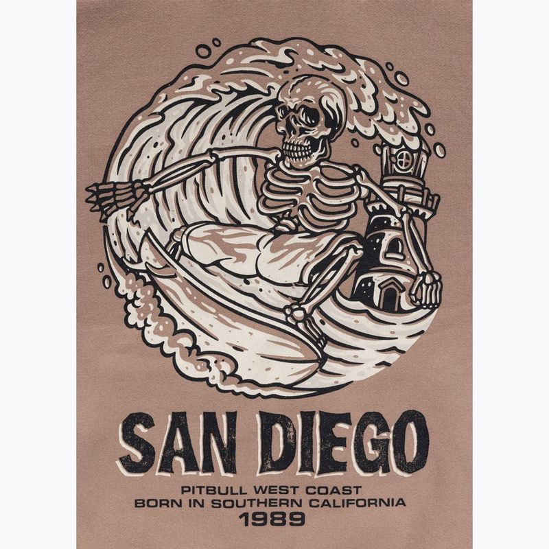 Moteriškas džemperis Pitbull Skull Surf Hooded Zip chocolate mousse 11