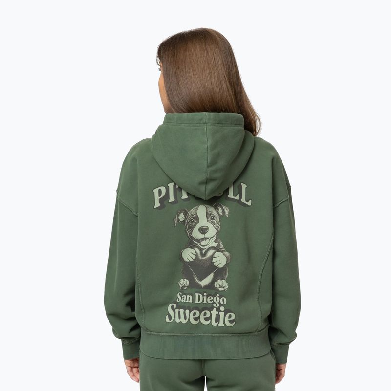 Moteriškas džemperis Pitbull Sweetie Hooded Zip sage green 2