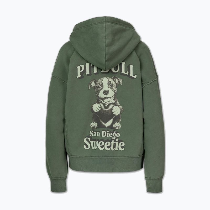 Moteriškas džemperis Pitbull Sweetie Hooded Zip sage green 7