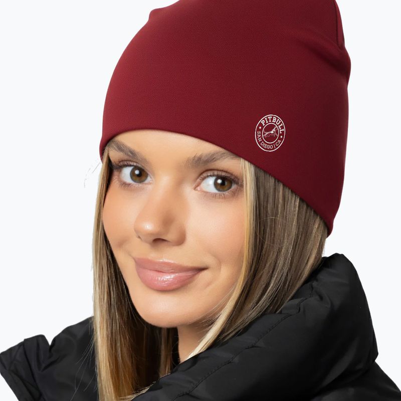 Žieminė kepurė Pitbull San Diego Ca Beanie burgundy 4