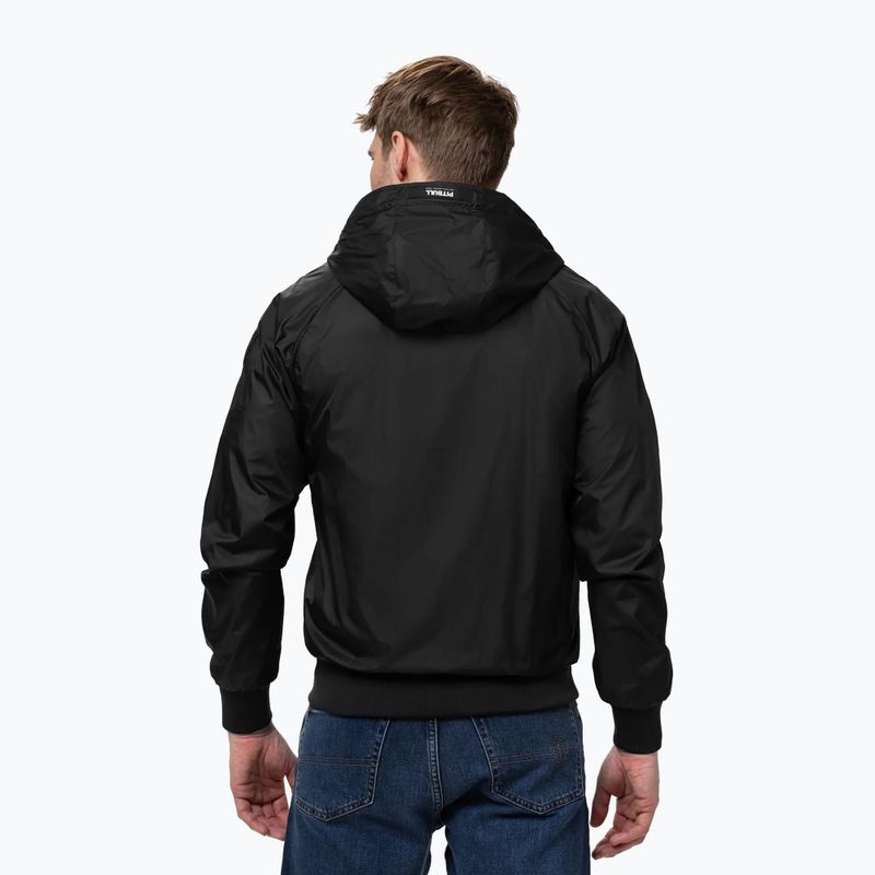 Vyriška striukė Pitbull Athletic Logo Nylon Hooded black 3