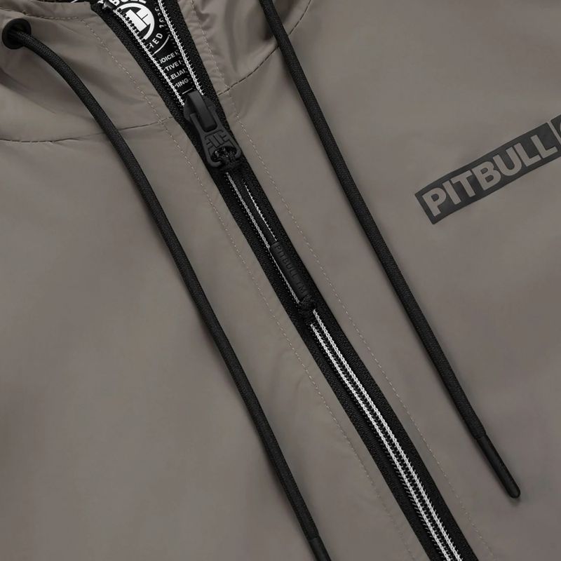 Vyriška striukė Pitbull Athletic Logo Nylon Hooded taupe 7