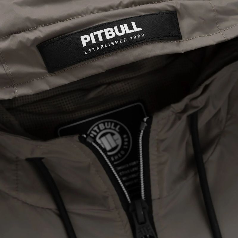 Vyriška striukė Pitbull Athletic Logo Nylon Hooded taupe 9