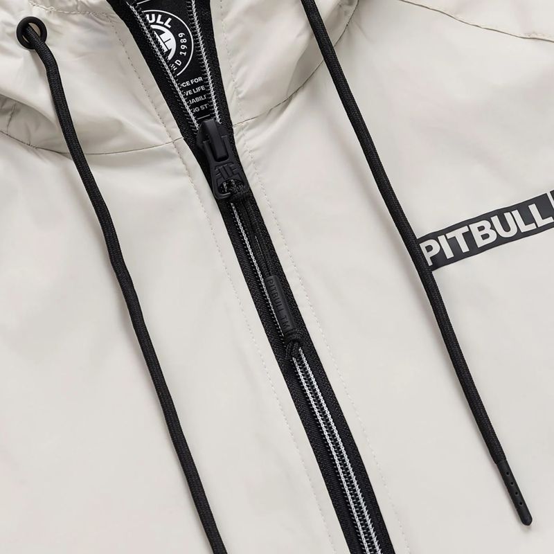 Vyriška striukė Pitbull Athletic Logo Nylon Hooded light sand 7