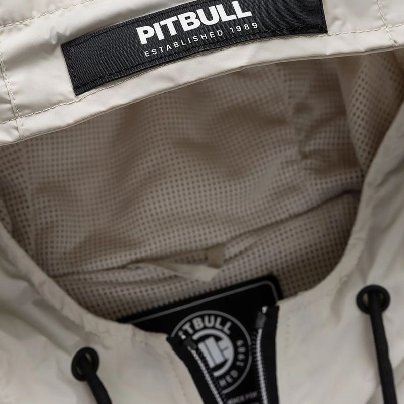 Vyriška striukė Pitbull Athletic Logo Nylon Hooded light sand 8