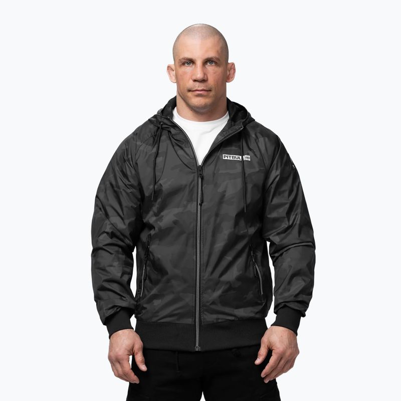 Vyriška striukė Pitbull Athletic Logo Nylon Hooded black 5