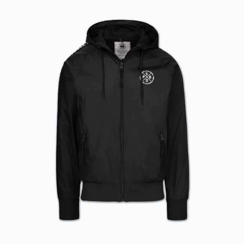 Vyriška striukė Pitbull Athletic Tape Nylon Hooded black 3