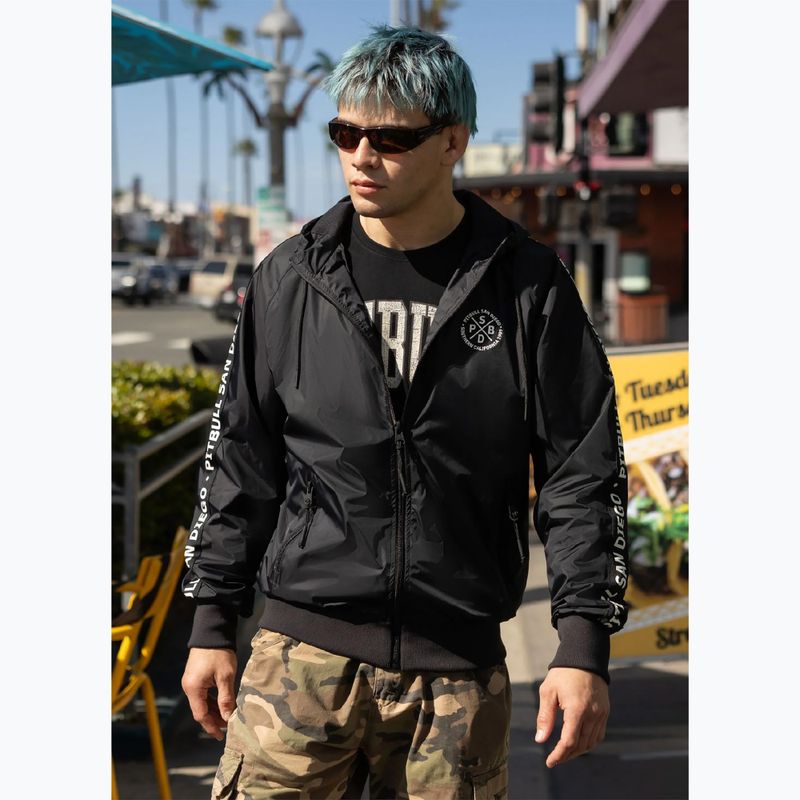 Vyriška striukė Pitbull Athletic Tape Nylon Hooded black 9