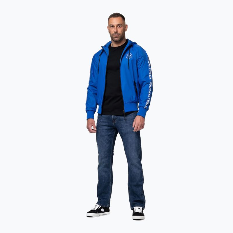 Vyriška striukė Pitbull Athletic Tape Nylon Hooded electric blue 2