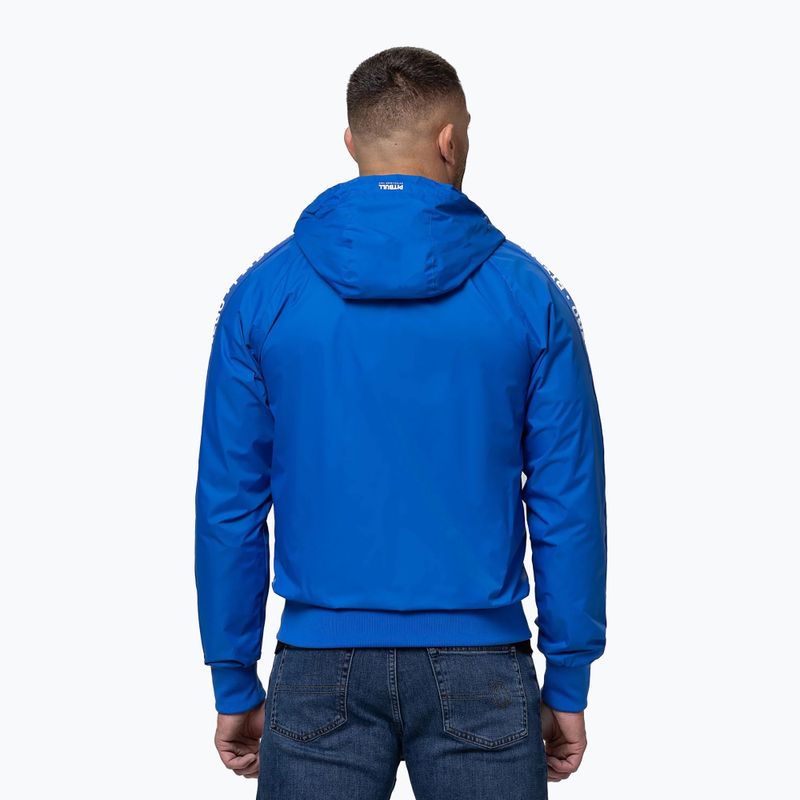Vyriška striukė Pitbull Athletic Tape Nylon Hooded electric blue 3