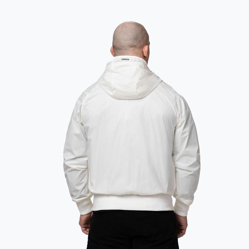 Vyriška striukė Pitbull Athletic Tape Nylon Hooded off white 3