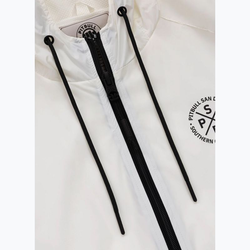Vyriška striukė Pitbull Athletic Tape Nylon Hooded off white 6