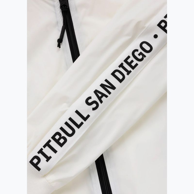 Vyriška striukė Pitbull Athletic Tape Nylon Hooded off white 9