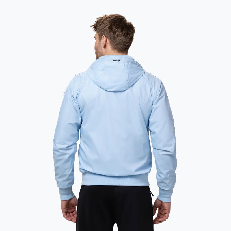 Vyriška striukė Pitbull Athletic Tape Nylon Hooded light blue 3