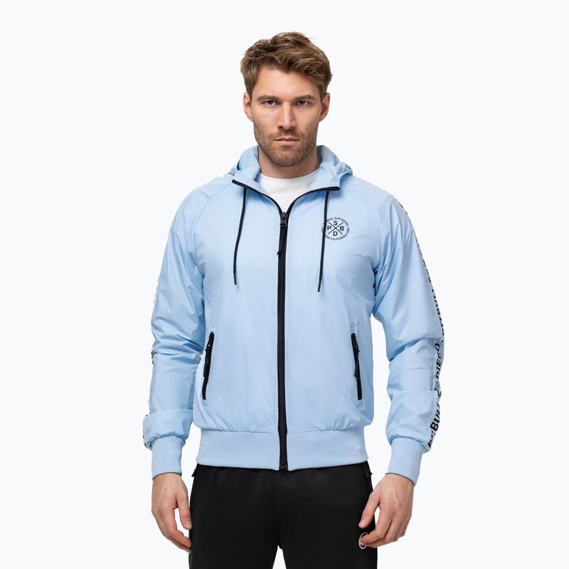Vyriška striukė Pitbull Athletic Tape Nylon Hooded light blue 4