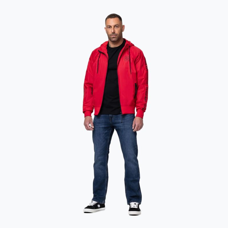 Vyriška striukė Pitbull Athletic Tape Nylon Hooded red 2