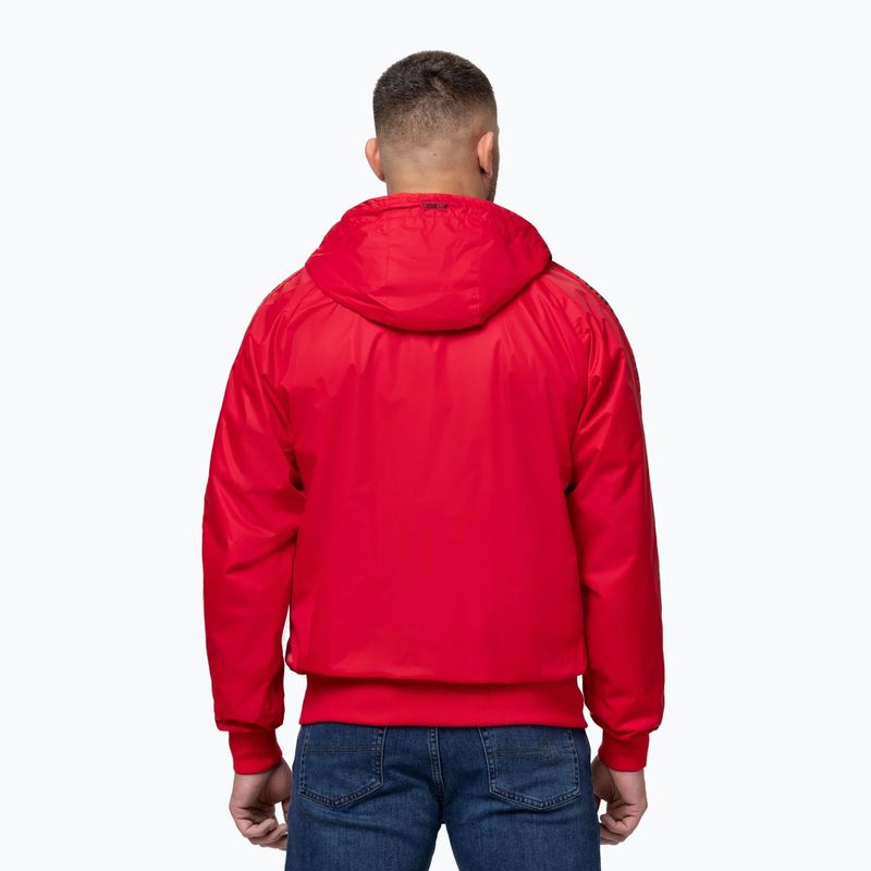 Vyriška striukė Pitbull Athletic Tape Nylon Hooded red 3