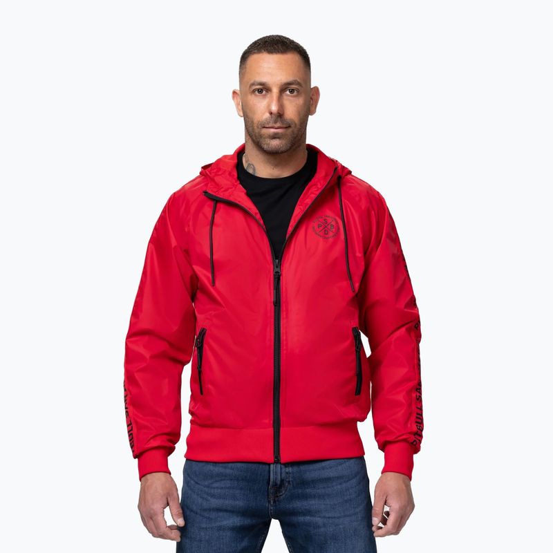 Vyriška striukė Pitbull Athletic Tape Nylon Hooded red 5