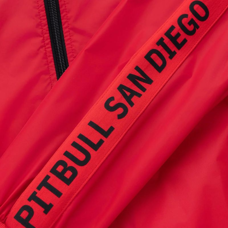 Vyriška striukė Pitbull Athletic Tape Nylon Hooded red 11