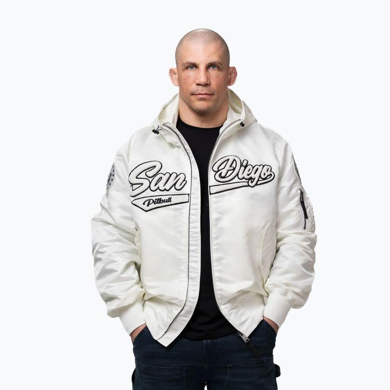 Vyriška striukė Pitbull Aero Flight Hooded off white