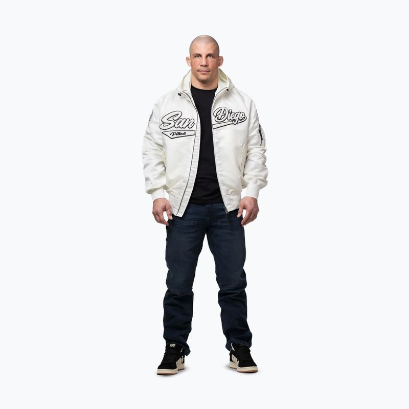 Vyriška striukė Pitbull Aero Flight Hooded off white 2