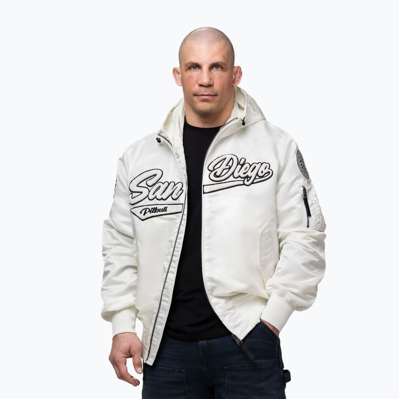 Vyriška striukė Pitbull Aero Flight Hooded off white 4