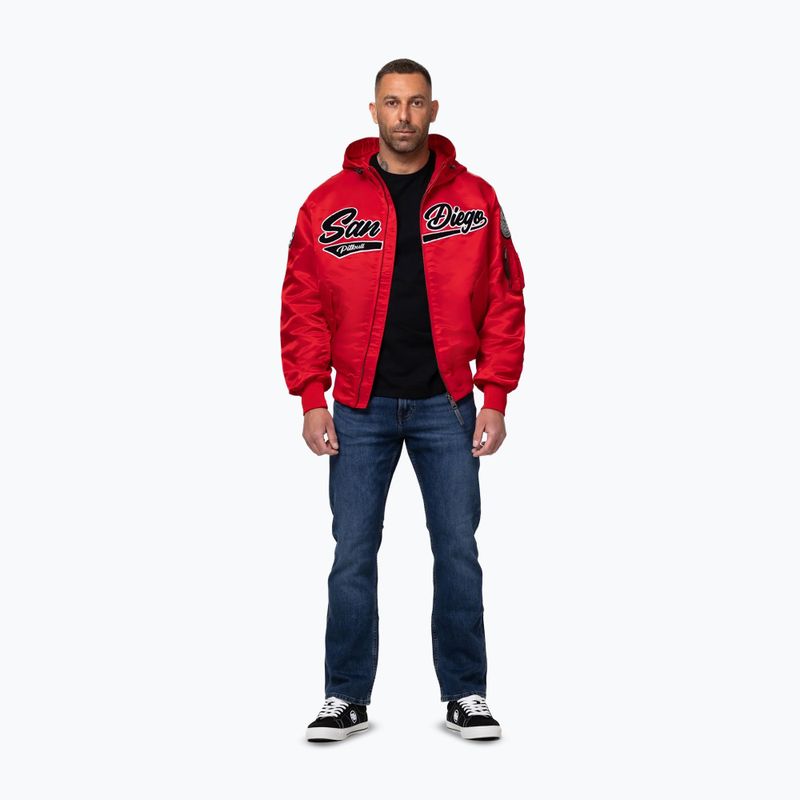 Vyriška striukė Pitbull Aero Flight Hooded fluo/red 2